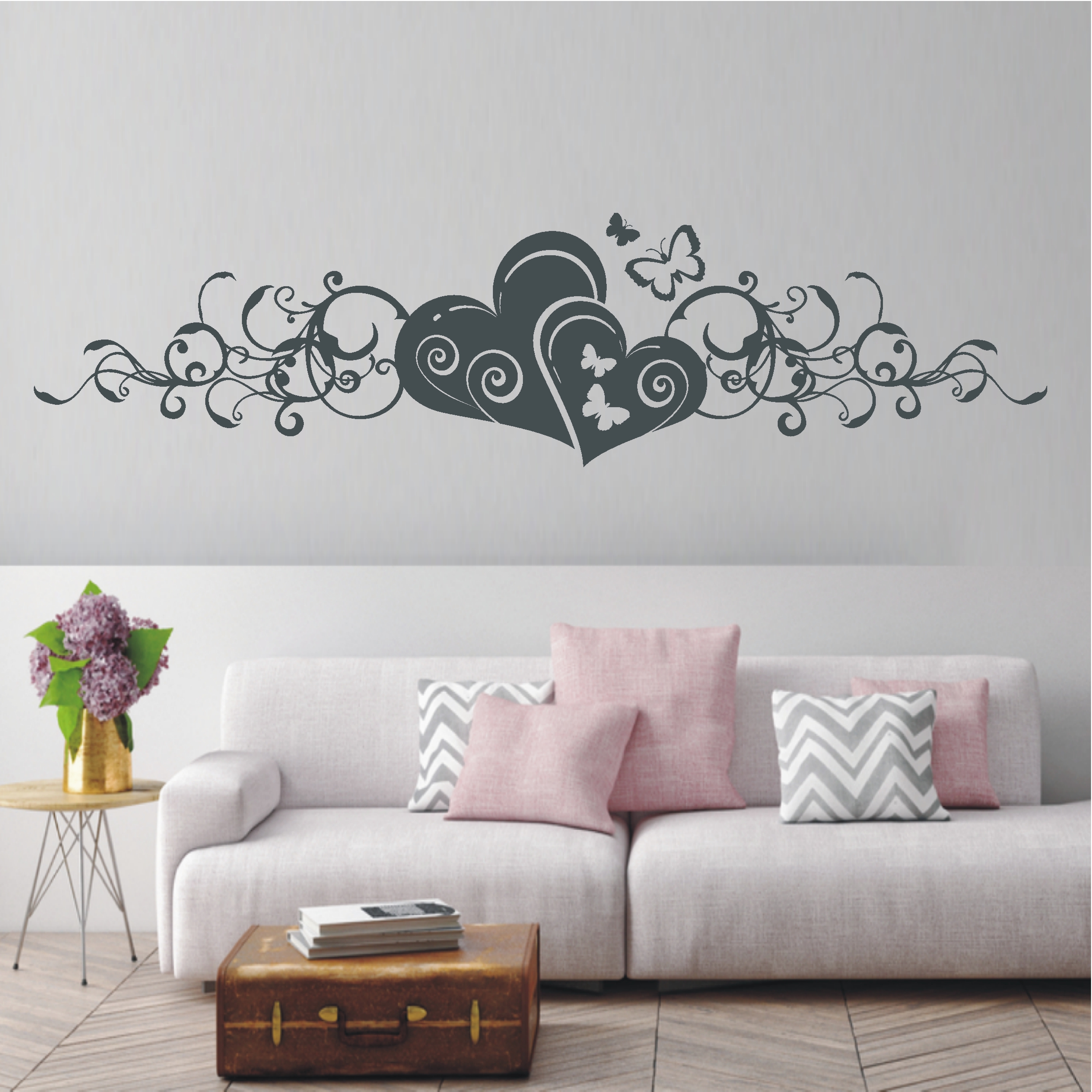 Wandtattoo Ranken Wandtattoo Herz Mit Ranken Bei Homestickerde Wandtattoo Ornament mit